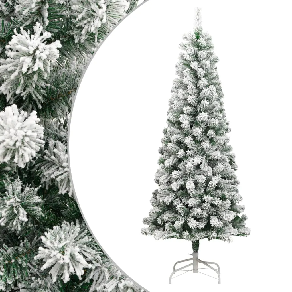 vidaXL Albero Natale Artificiale Incernierato con Neve Fioccata 180 cm