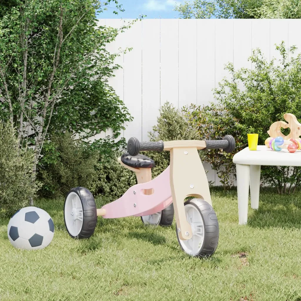 vidaXL Bicicletta Senza Pedali per Bambini 2 in 1 Rosa