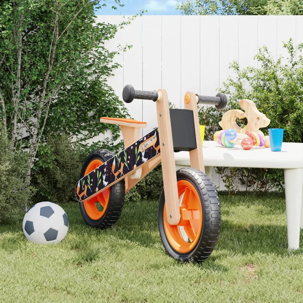 vidaXL Bicicletta Senza Pedali per Bambini Arancione Stampato