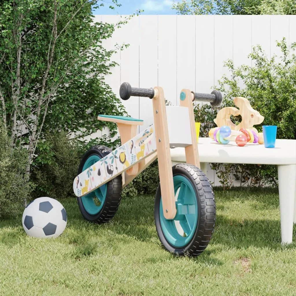 vidaXL Bicicletta Senza Pedali per Bambini Blu Stampato