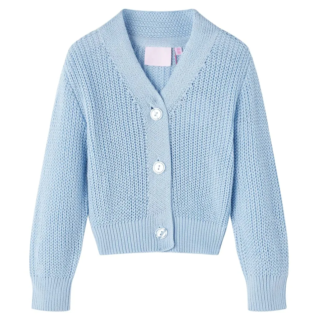 Cardigan da Bambina Lavorato a Mano Blu 116