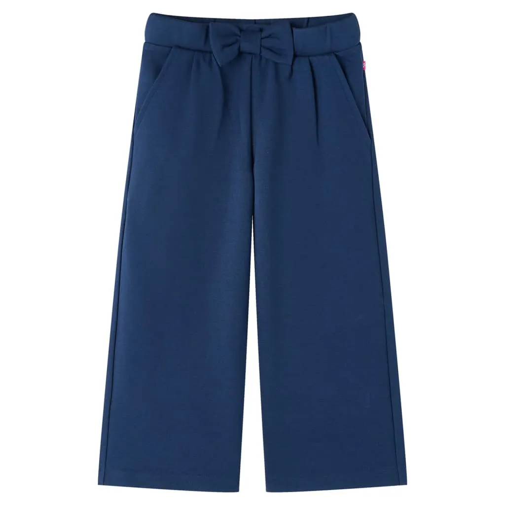 Pantaloni per Bambini a Gamba Larga Blu Marino 116