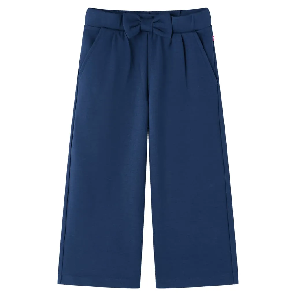 Pantaloni per Bambini a Gamba Larga Blu Marino 128