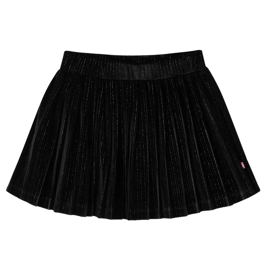 Gonna Plissettata da Bambina con Lurex Nero 92