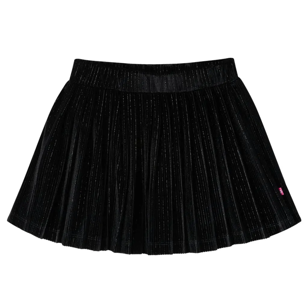 Gonna Plissettata da Bambina con Lurex Nero 116