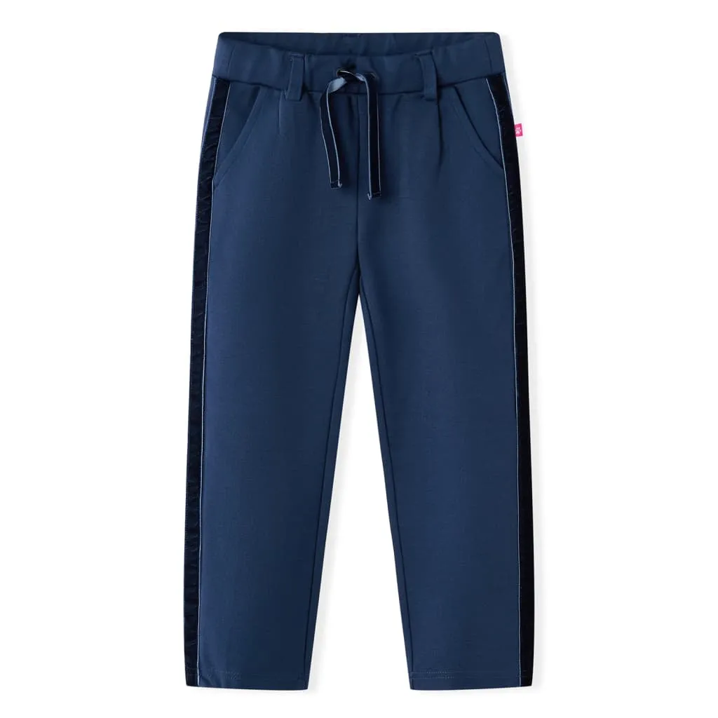 Pantaloni per Bambini con Finiture Nere Blu Marino 104