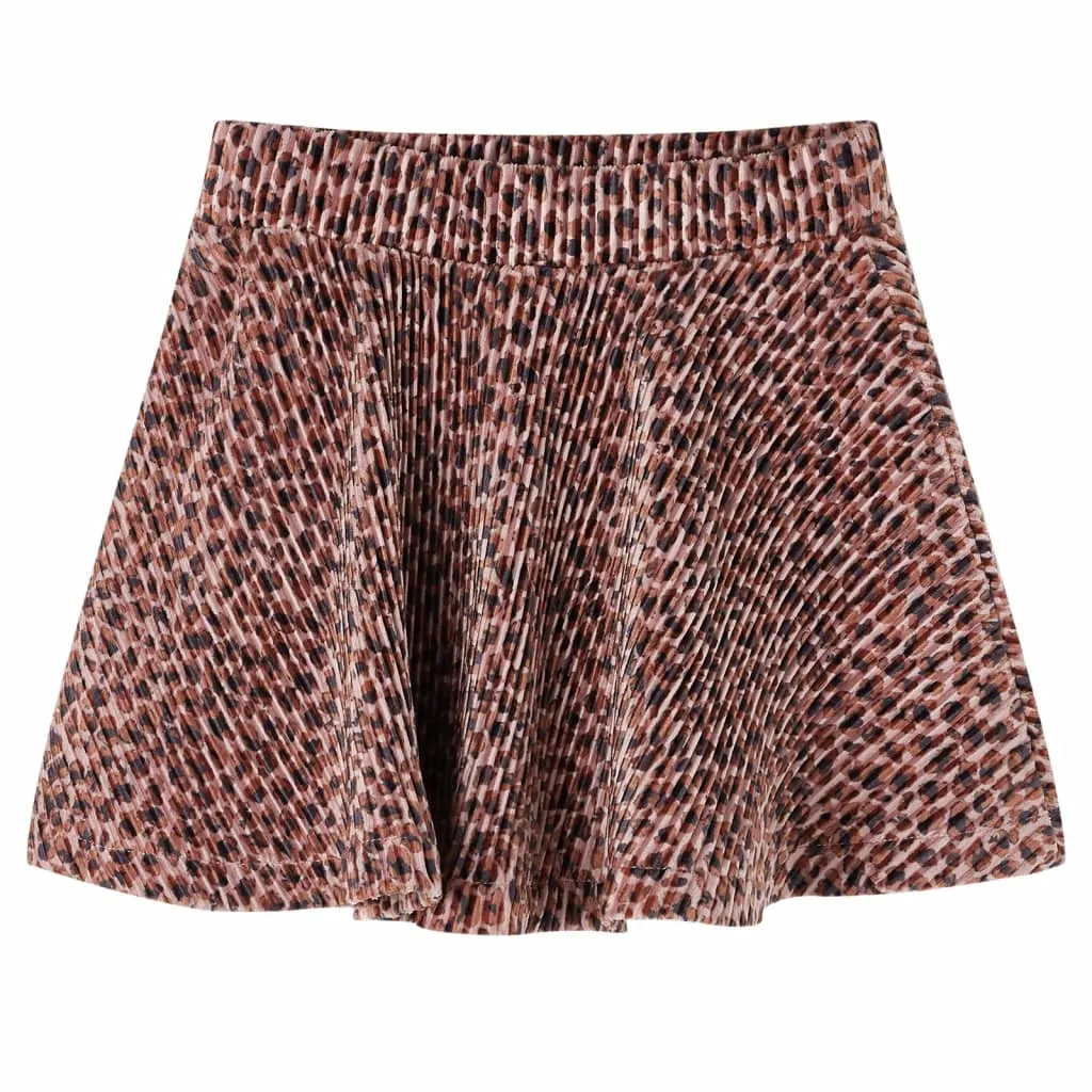 Gonna da Bambina con Stampa Leopardata Rosa Antico 92