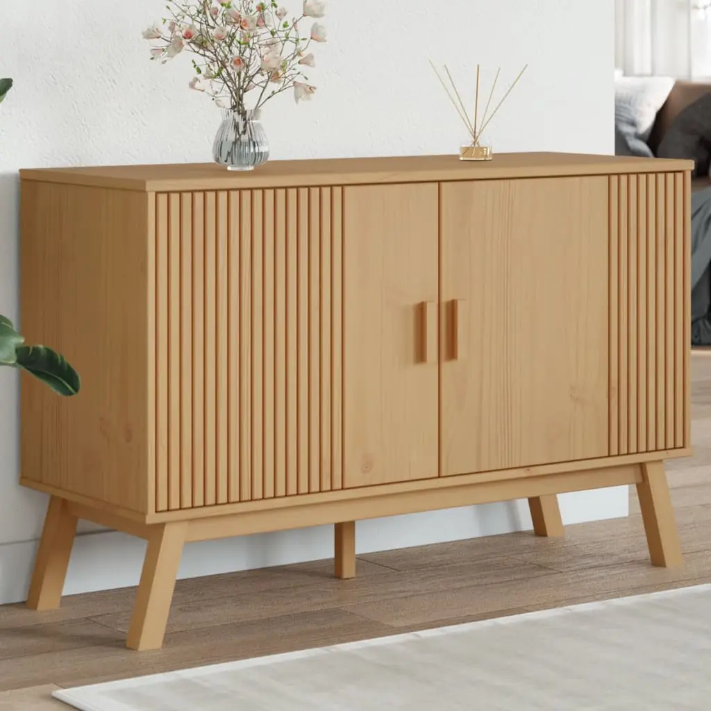 Credenza OLDEN Marrone 114x43x73,5 cm in Legno Massello di Pino