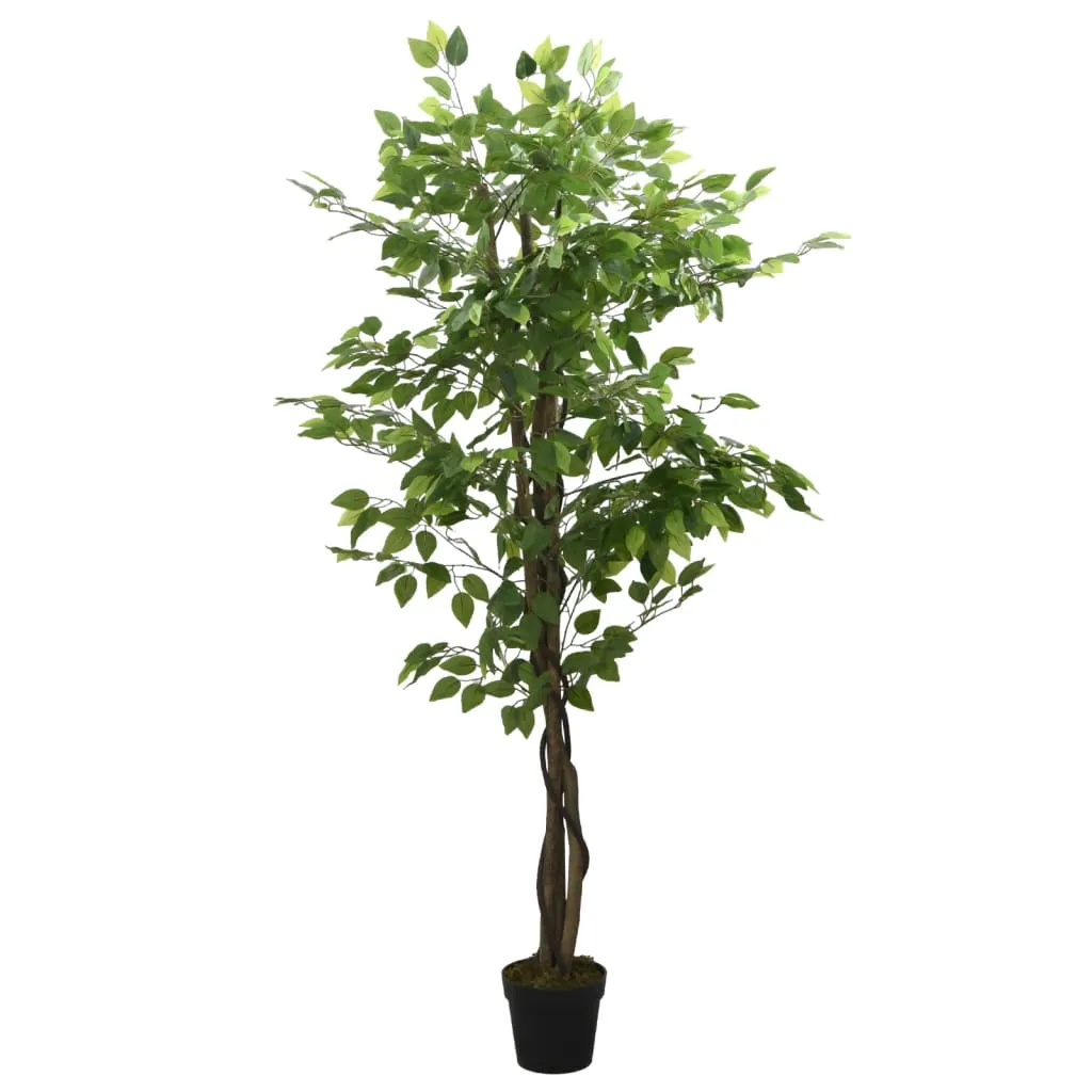 vidaXL Albero di Ficus Artificiale 378 Foglie 80 cm Verde