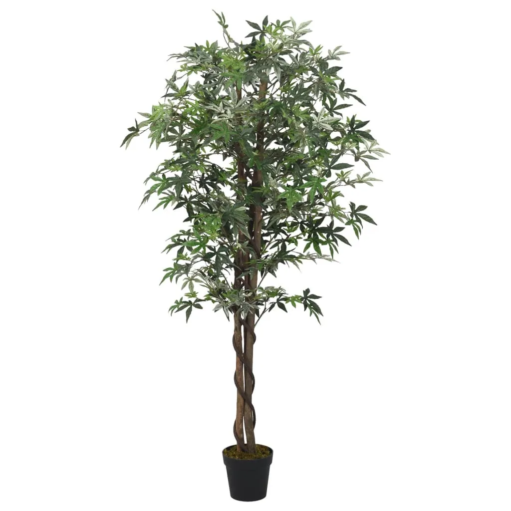 vidaXL Acero Artificiale 224 Foglie 80 cm Verde