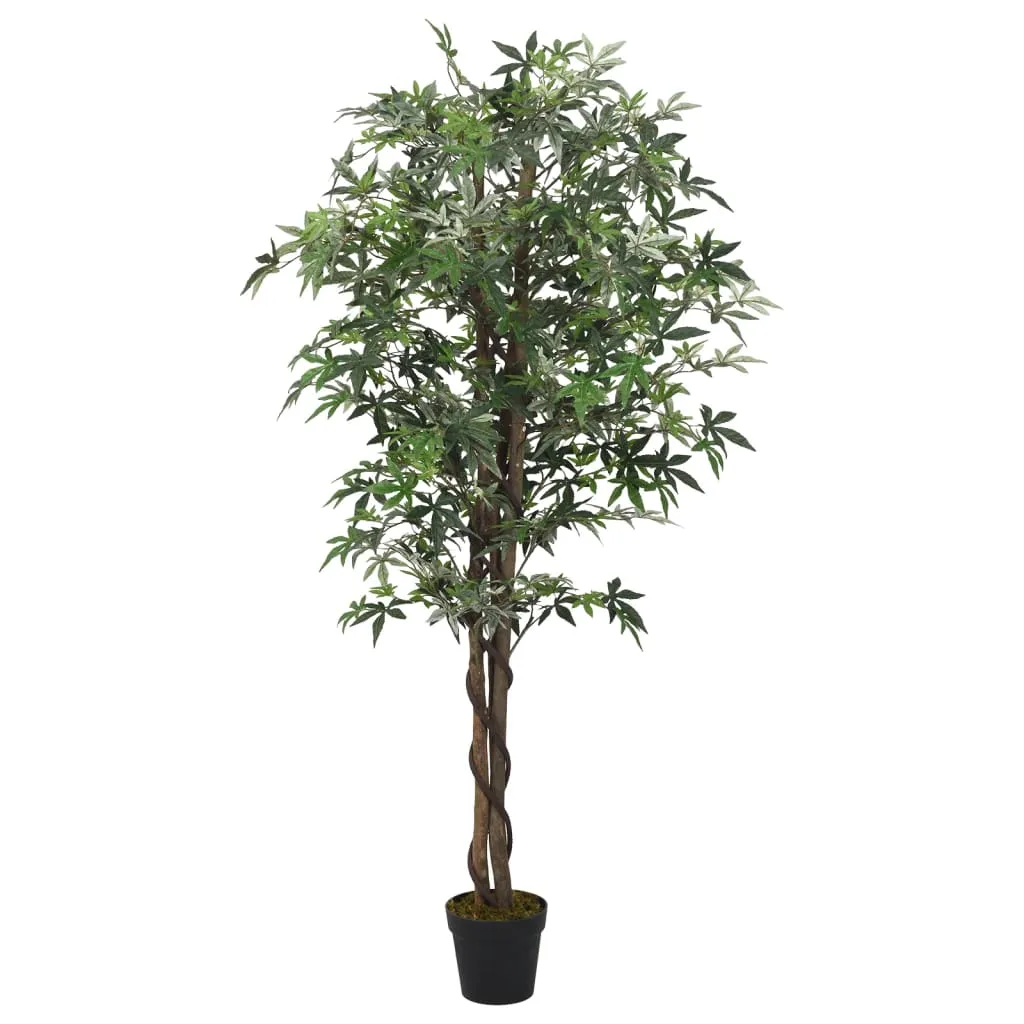 vidaXL Acero Artificiale 504 Foglie 150 cm Verde