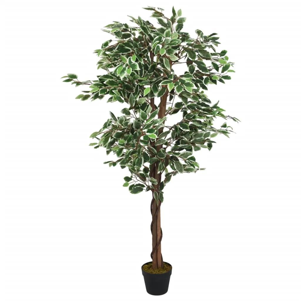 vidaXL Albero di Ficus Artificiale 378 Foglie 80 cm Verde