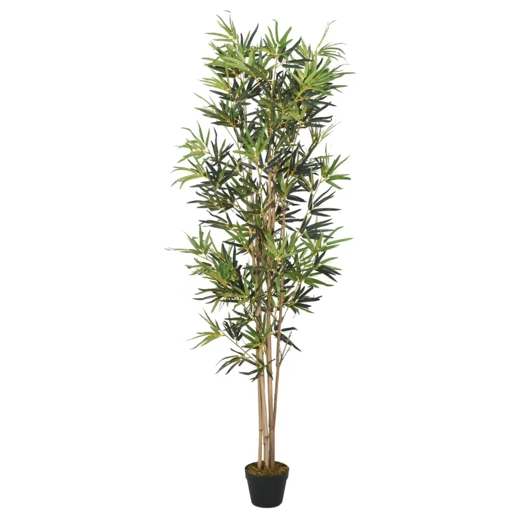 vidaXL Albero Bambù Artificiale 368 Foglie 80 cm Verde