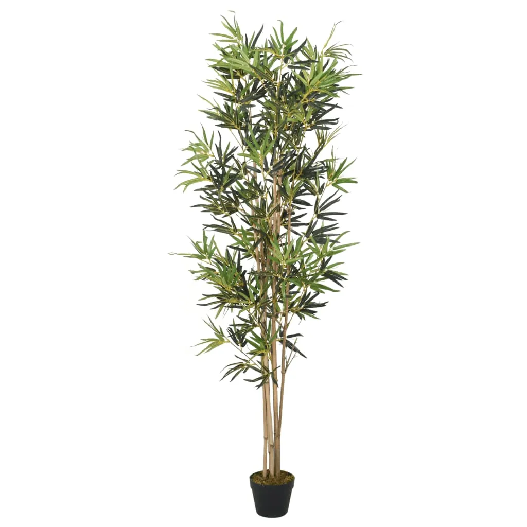 vidaXL Albero Bambù Artificiale 1104 Foglie 180 cm Verde