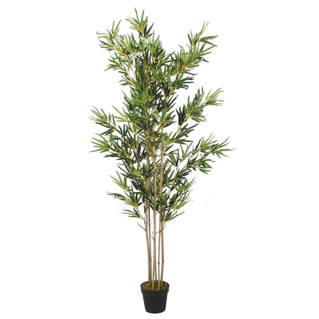 vidaXL Albero Bambù Artificiale 1380 Foglie 200 cm Verde