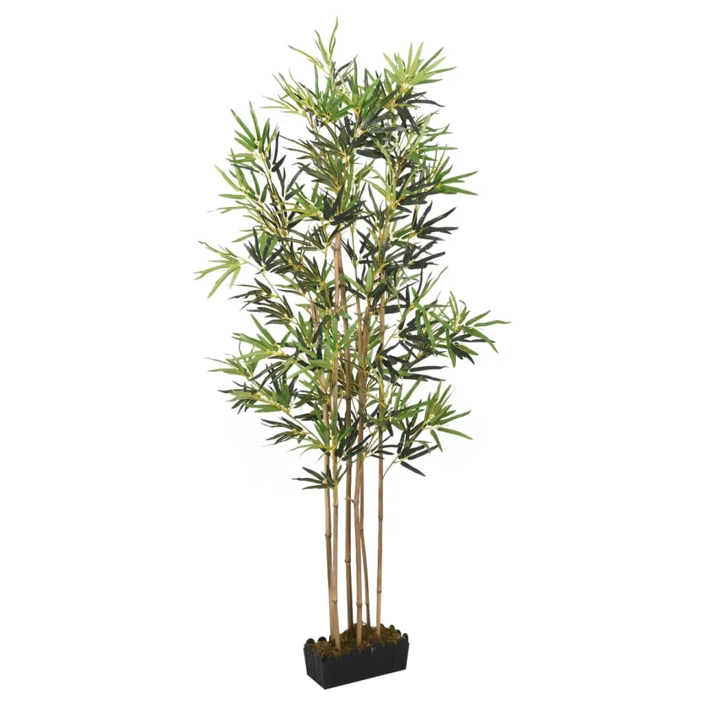 vidaXL Albero Bambù Artificiale 828 Foglie 150 cm Verde