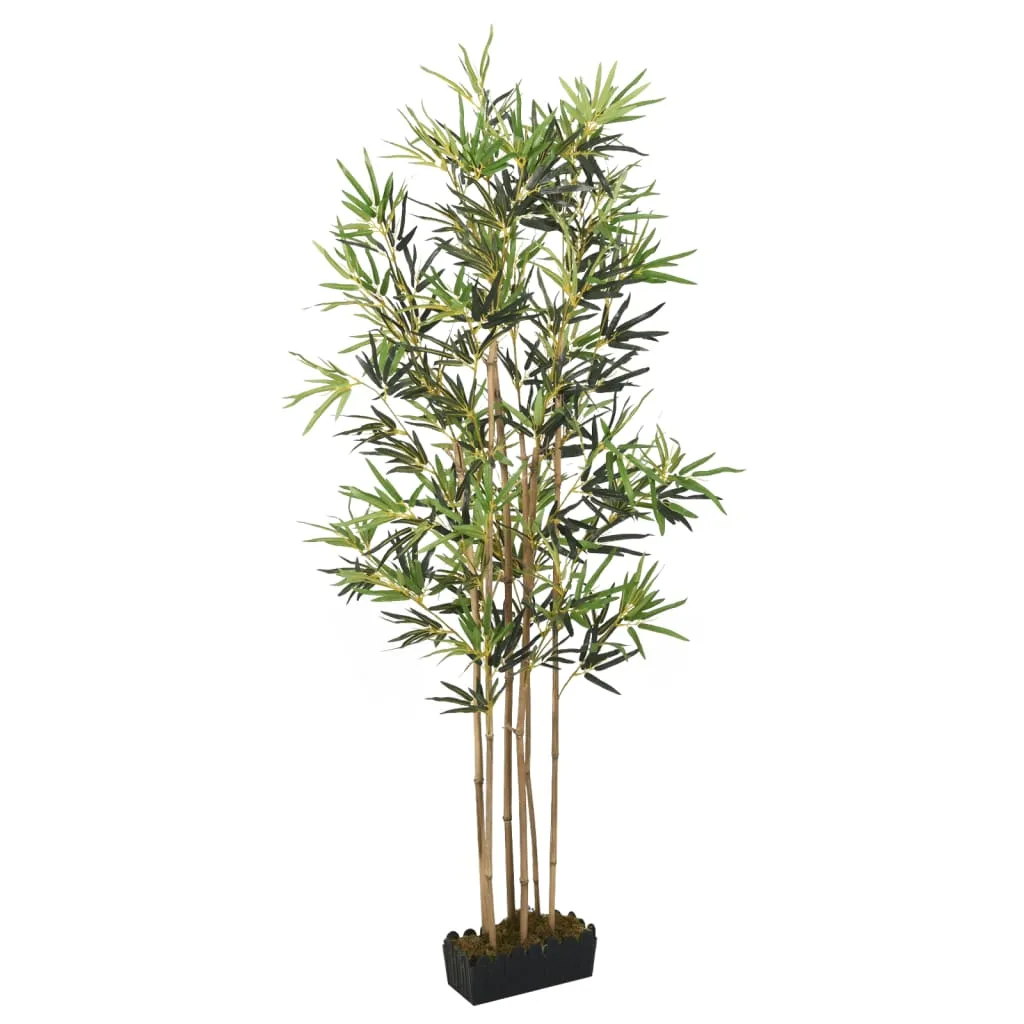 vidaXL Albero Bambù Artificiale 1104 Foglie 180 cm Verde