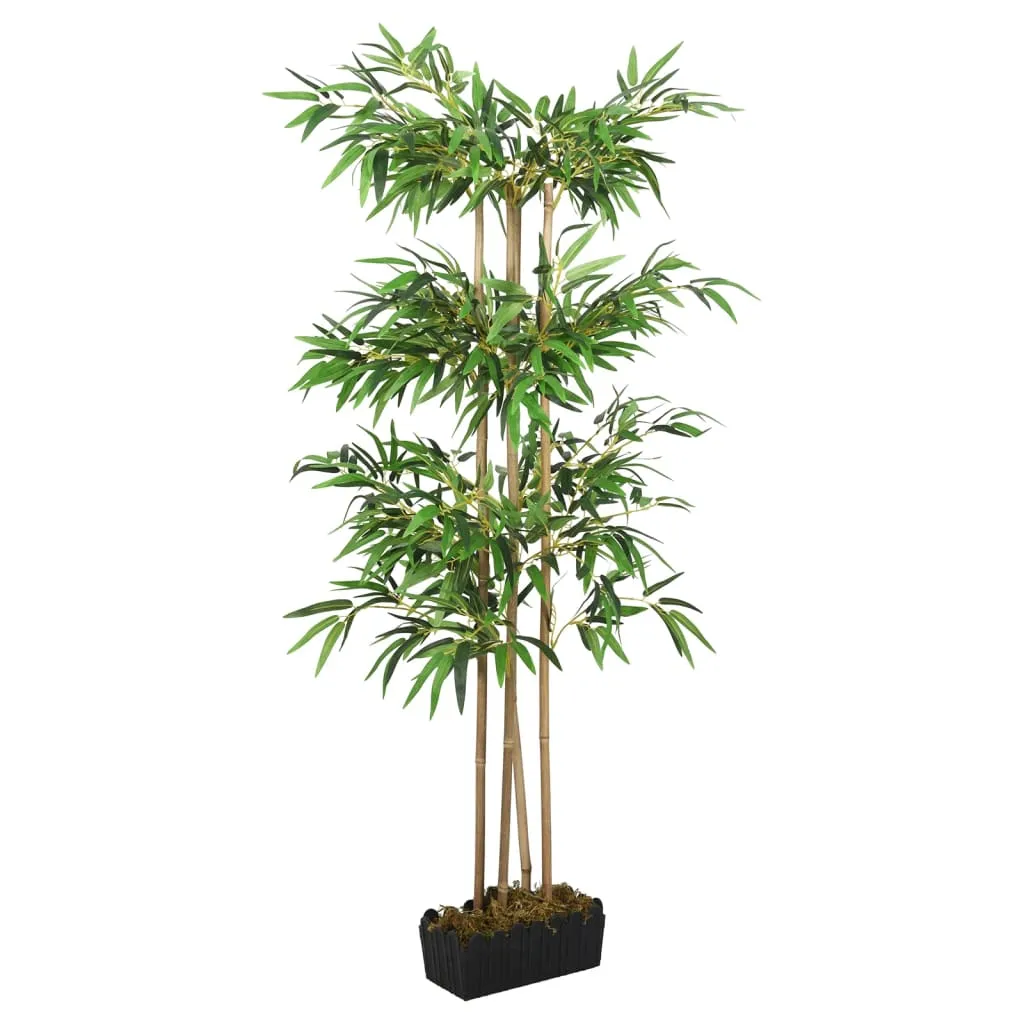 vidaXL Albero Bambù Artificiale 1216 Foglie 180 cm Verde