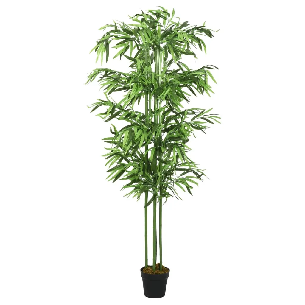 vidaXL Albero Bambù Artificiale 240 Foglie 80 cm Verde