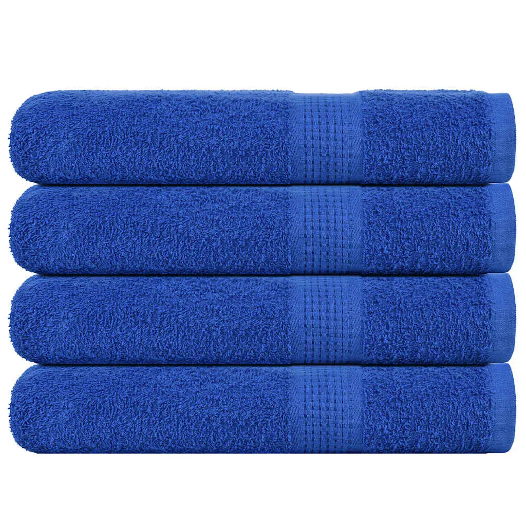 Asciugamani 4 pz Blu 100x200 cm 360 g/m² 100% Cotone