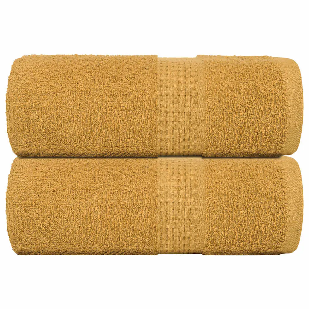 Asciugamani per Sapone 2 pz Oro 30x30 cm 360 g/m² 100% Cotone