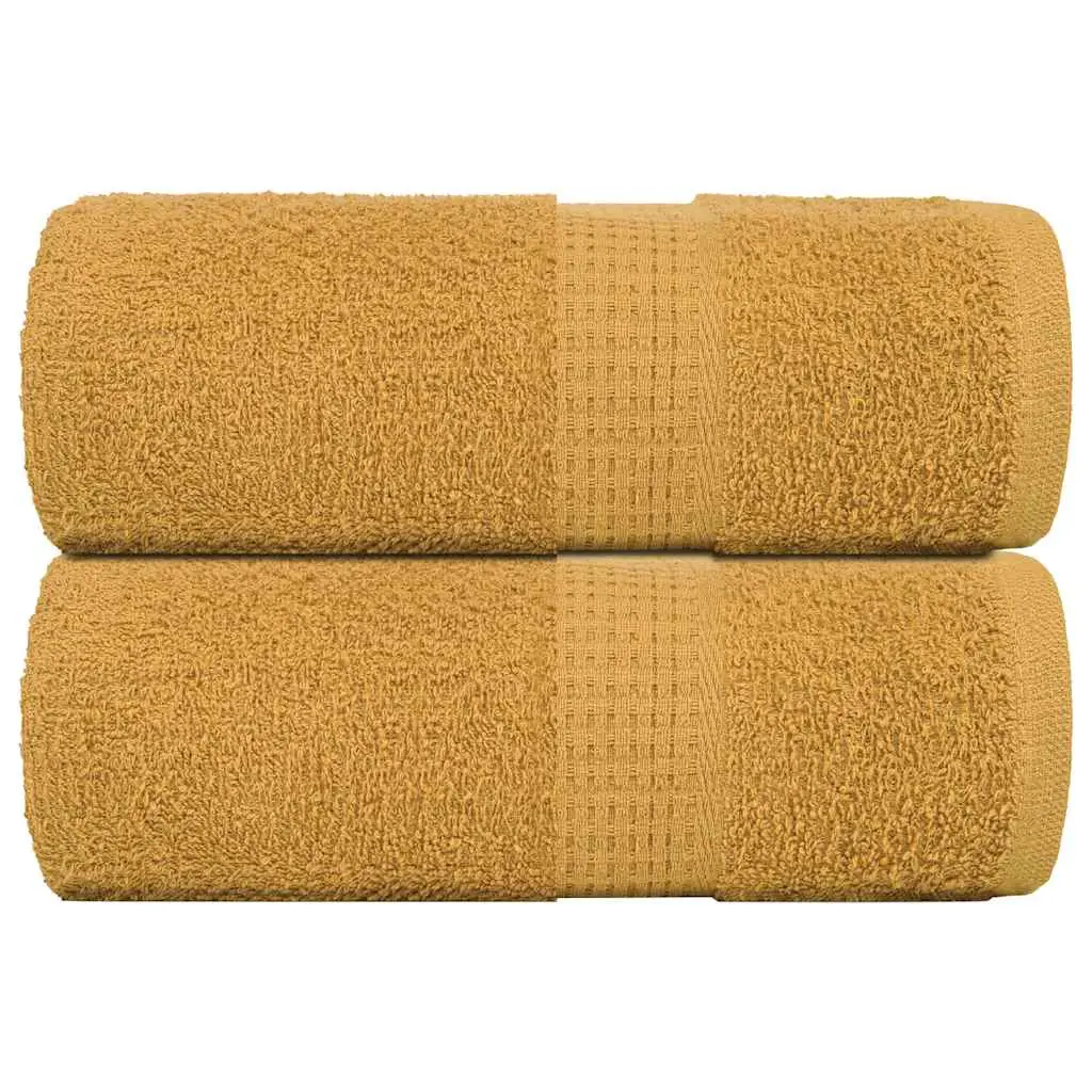 Asciugamani Ospiti 2 pz Oro 30x50 cm 360 g/m² 100% Cotone