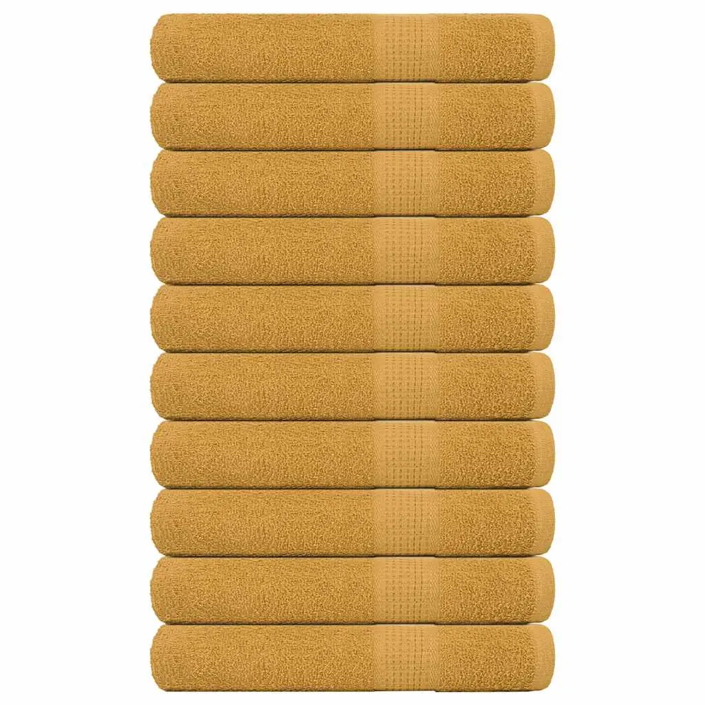 Asciugamani per Sauna 10pz Oro 80x200cm 360 g/m² 100% Cotone