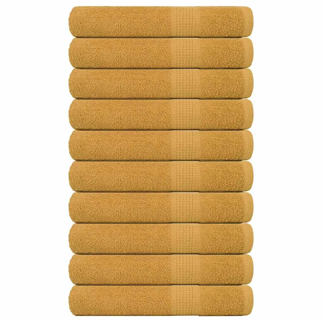 Asciugamani 10 pz Oro 100x200 cm 360 g/m² 100% Cotone