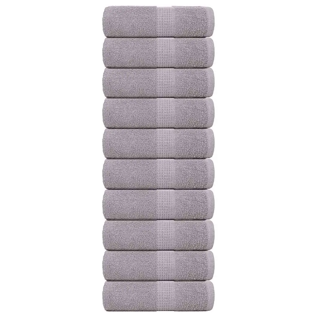 Asciugamani per Sapone 10 pz Grigio 30x30cm 360g/m² 100% Cotone