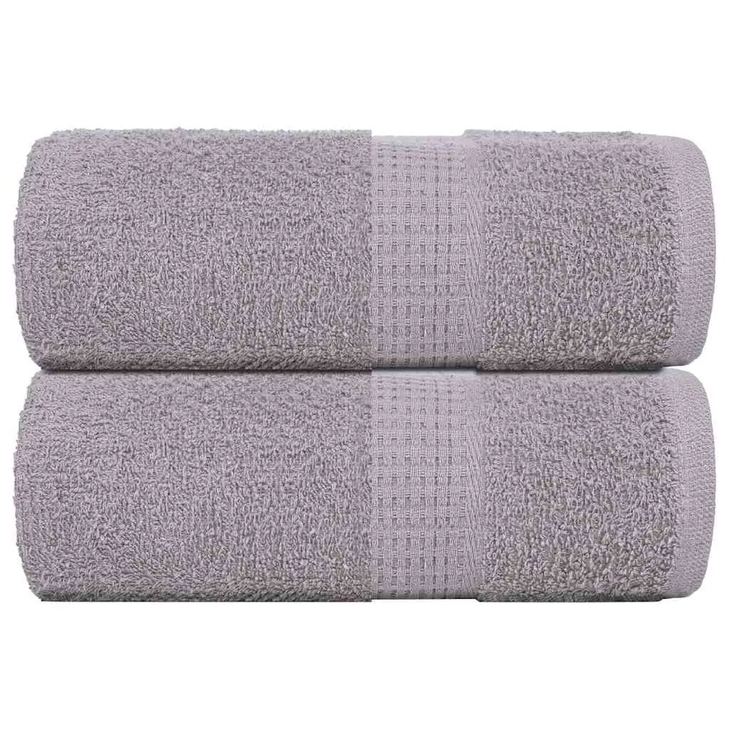 Asciugamani Ospiti 2 pz Grigio 30x50 cm 360 g/m² 100% Cotone