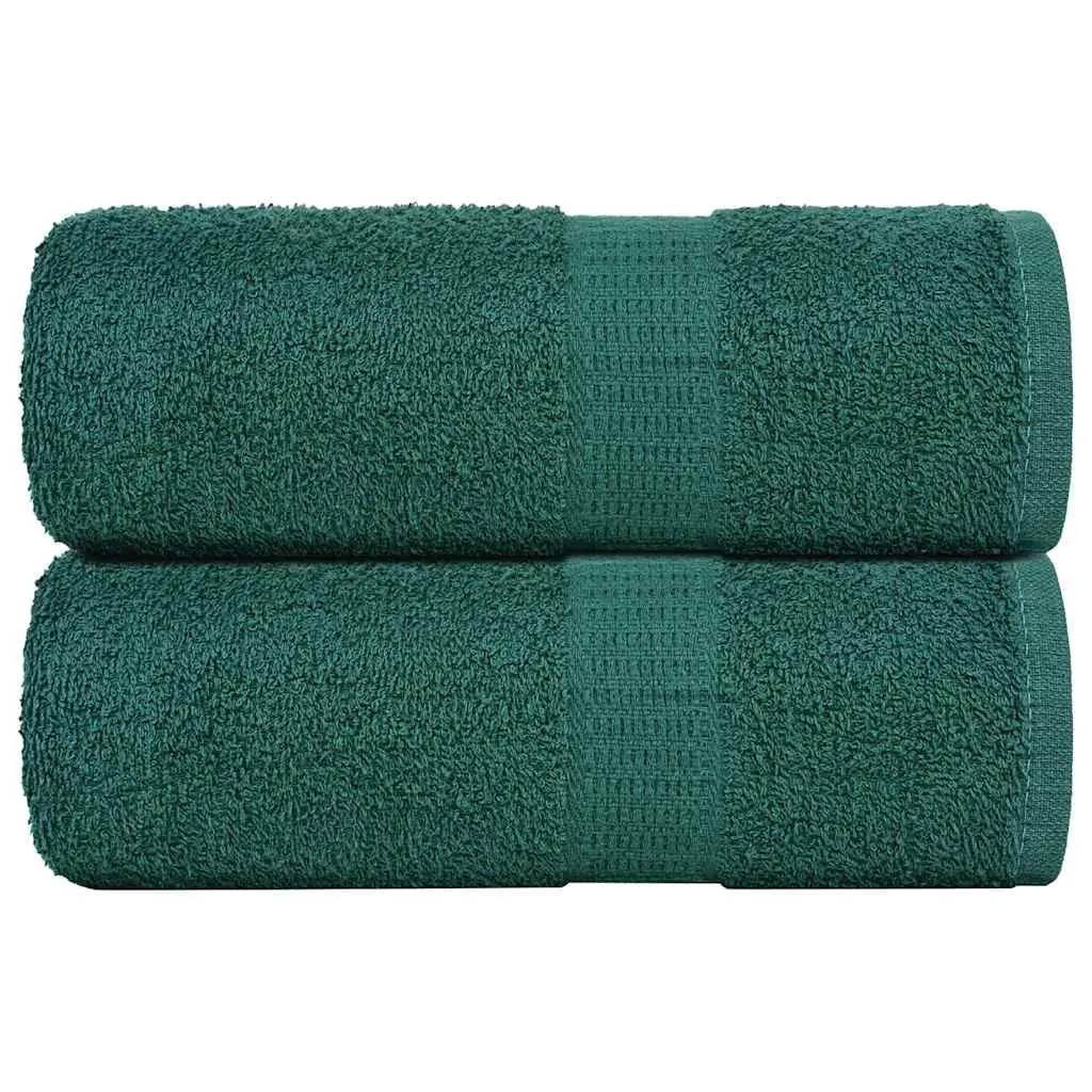 Asciugamani per Sapone 2 pz Verde 30x30cm 360g/m² 100% Cotone