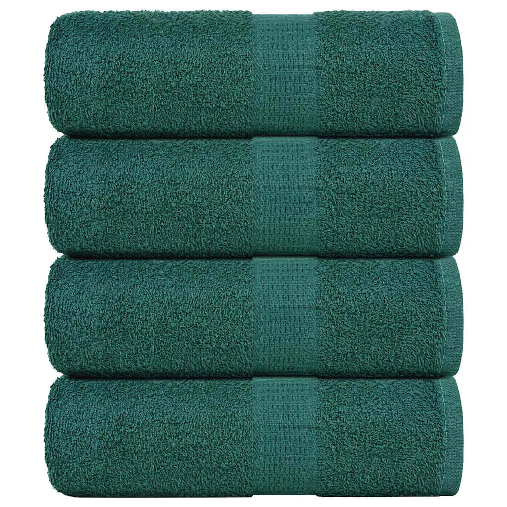 Asciugamani per Sapone 4 pz Verde 30x30cm 360g/m² 100% Cotone