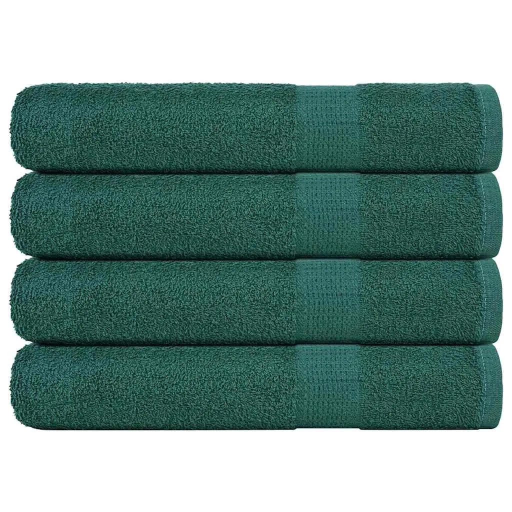 Asciugamani per Sauna 4 pz Verde 80x200cm 360g/m² 100% Cotone