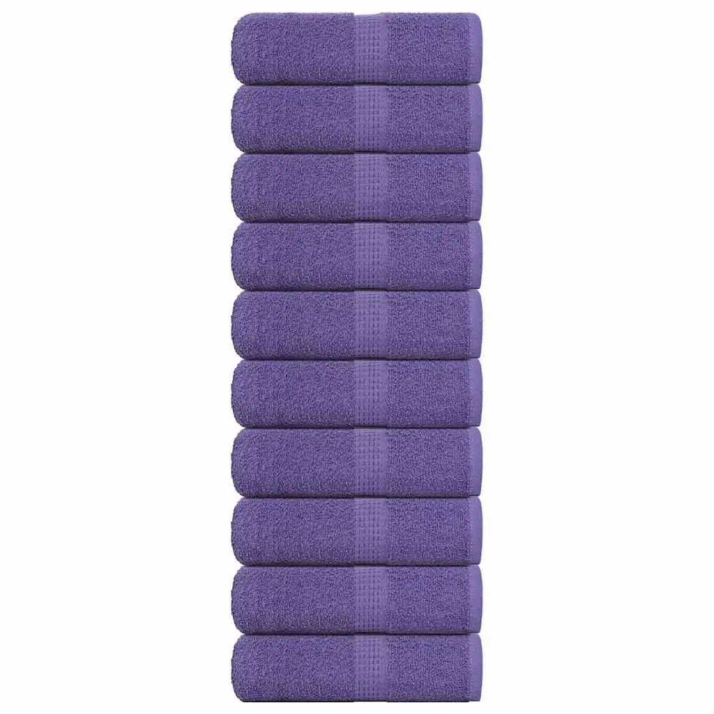 Asciugamani per Sapone 10 pz Viola 30x30cm 360g/m² 100% Cotone