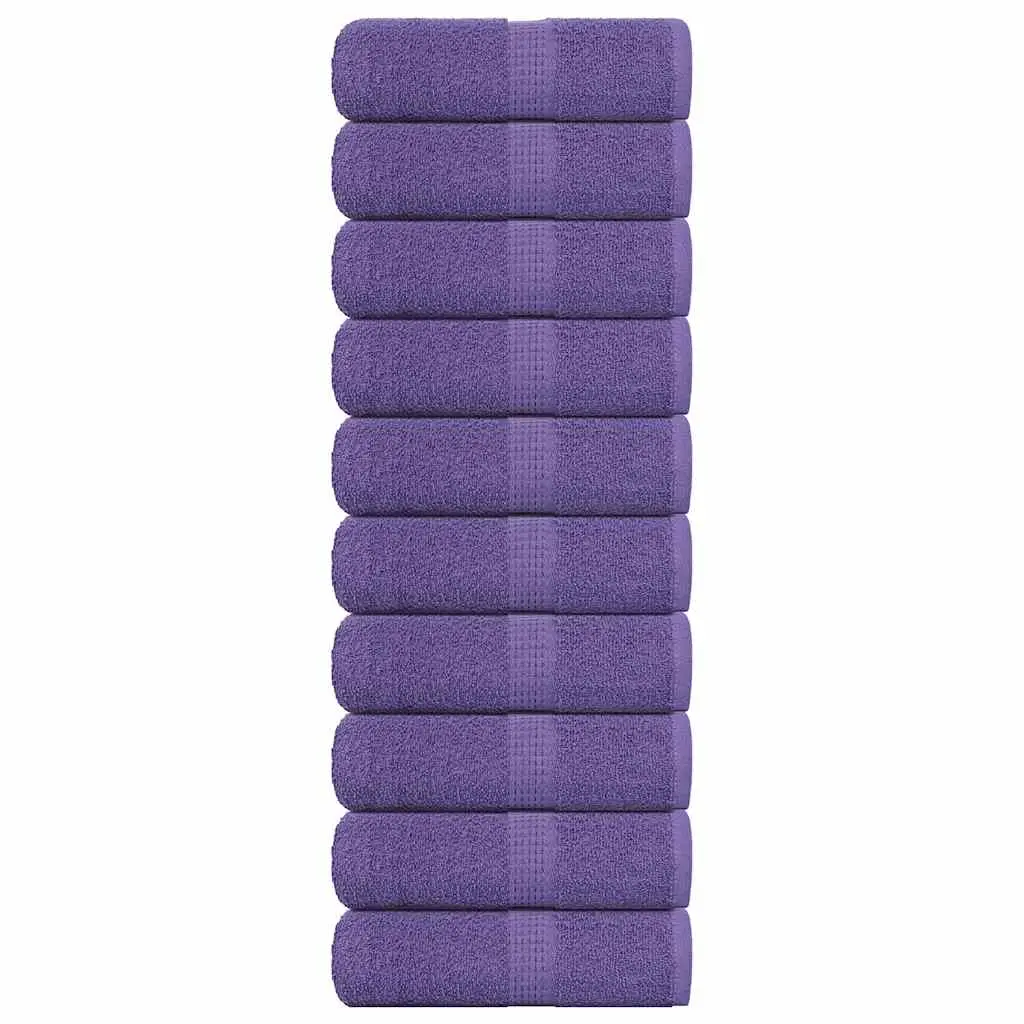 Asciugamani Ospiti 10 pz Viola 30x50 cm 360 g/m² 100% Cotone