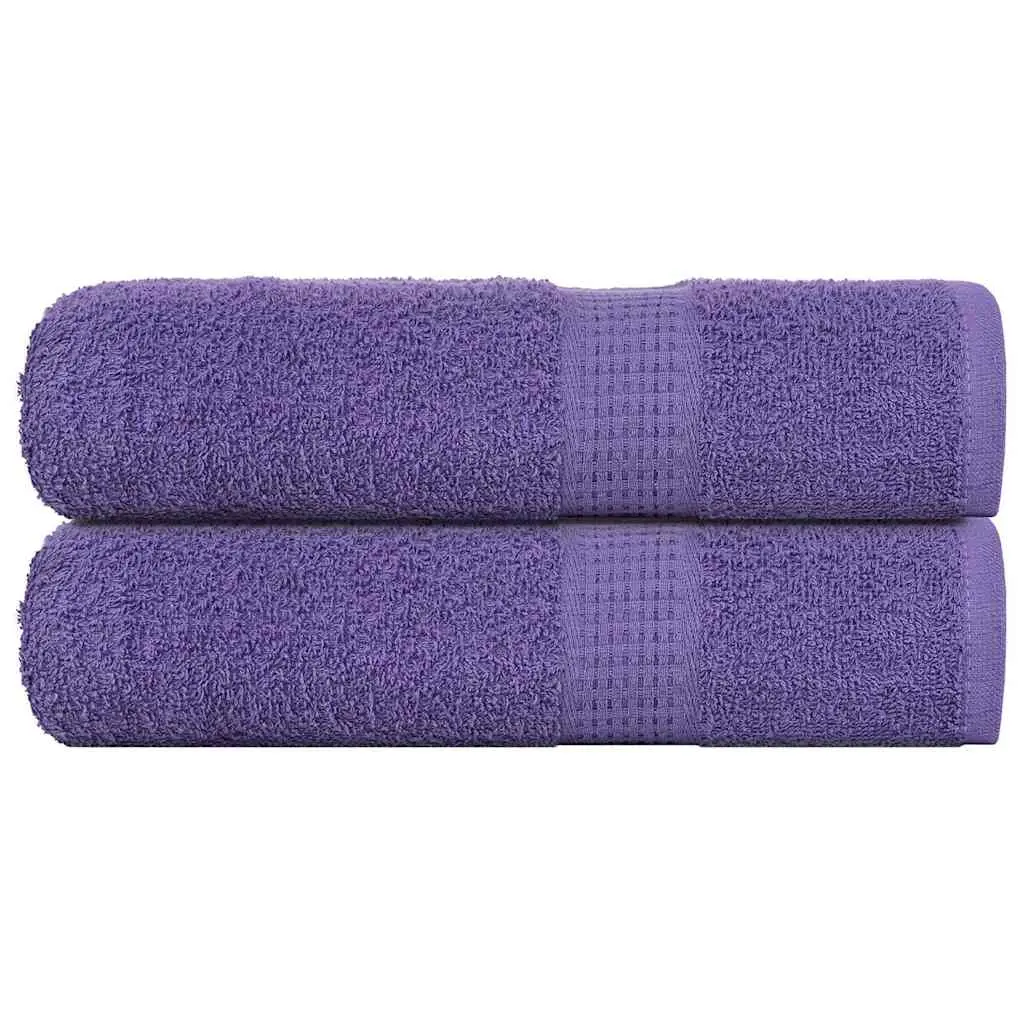 Asciugamani 2 pz Viola 50x100 cm 360 g/m² 100% Cotone