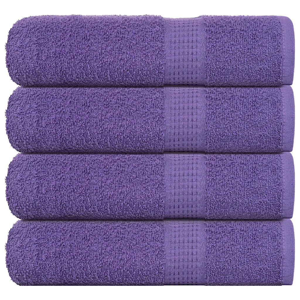 Asciugamani Doccia 4 pz Viola 70x140 cm 360 g/m² 100% Cotone