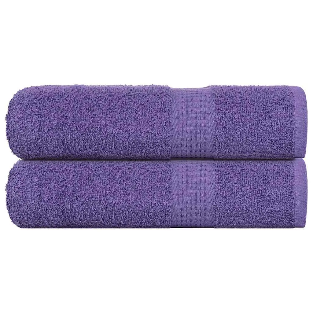 Asciugamani da Bagno 2 pz Viola 100x150cm 360g/m² 100% Cotone