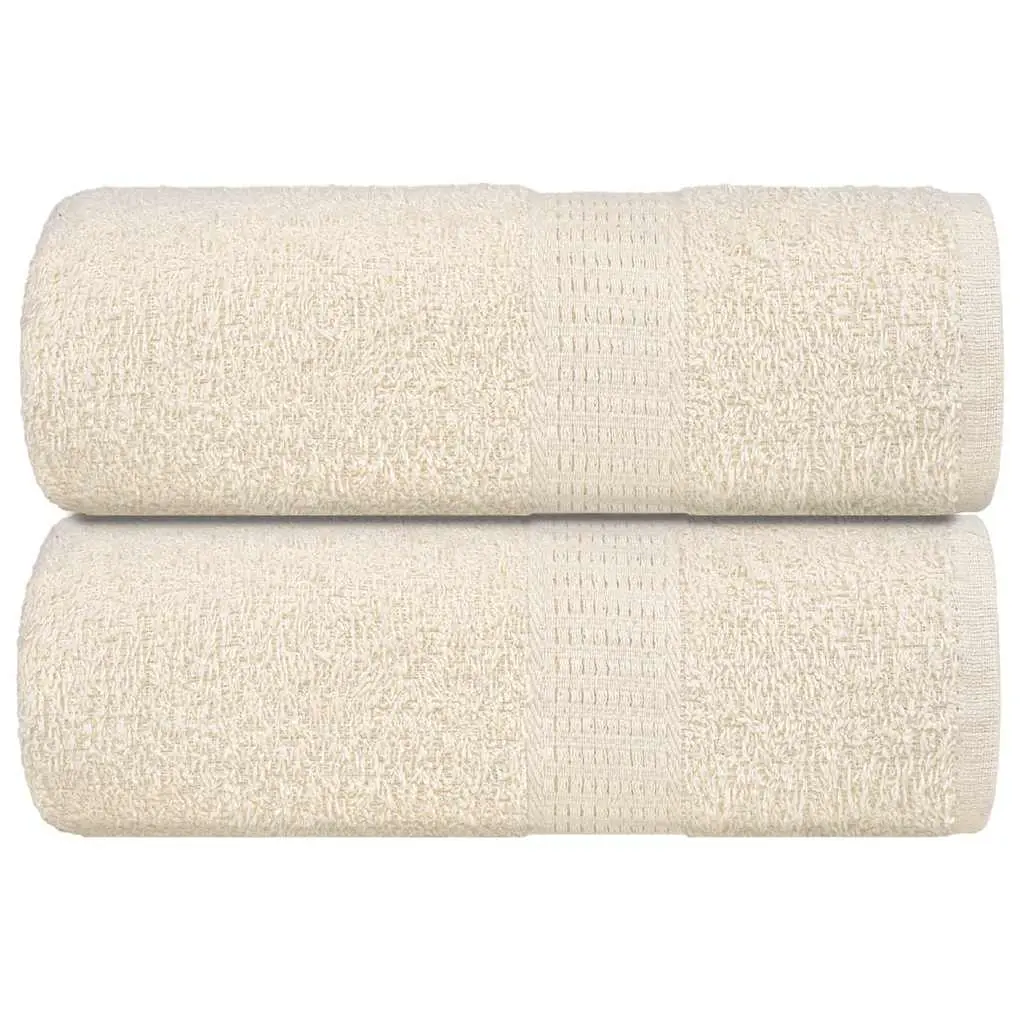 Asciugamani per Sapone 2 pz Crema 30x30 cm 360 g/m² 100% Cotone