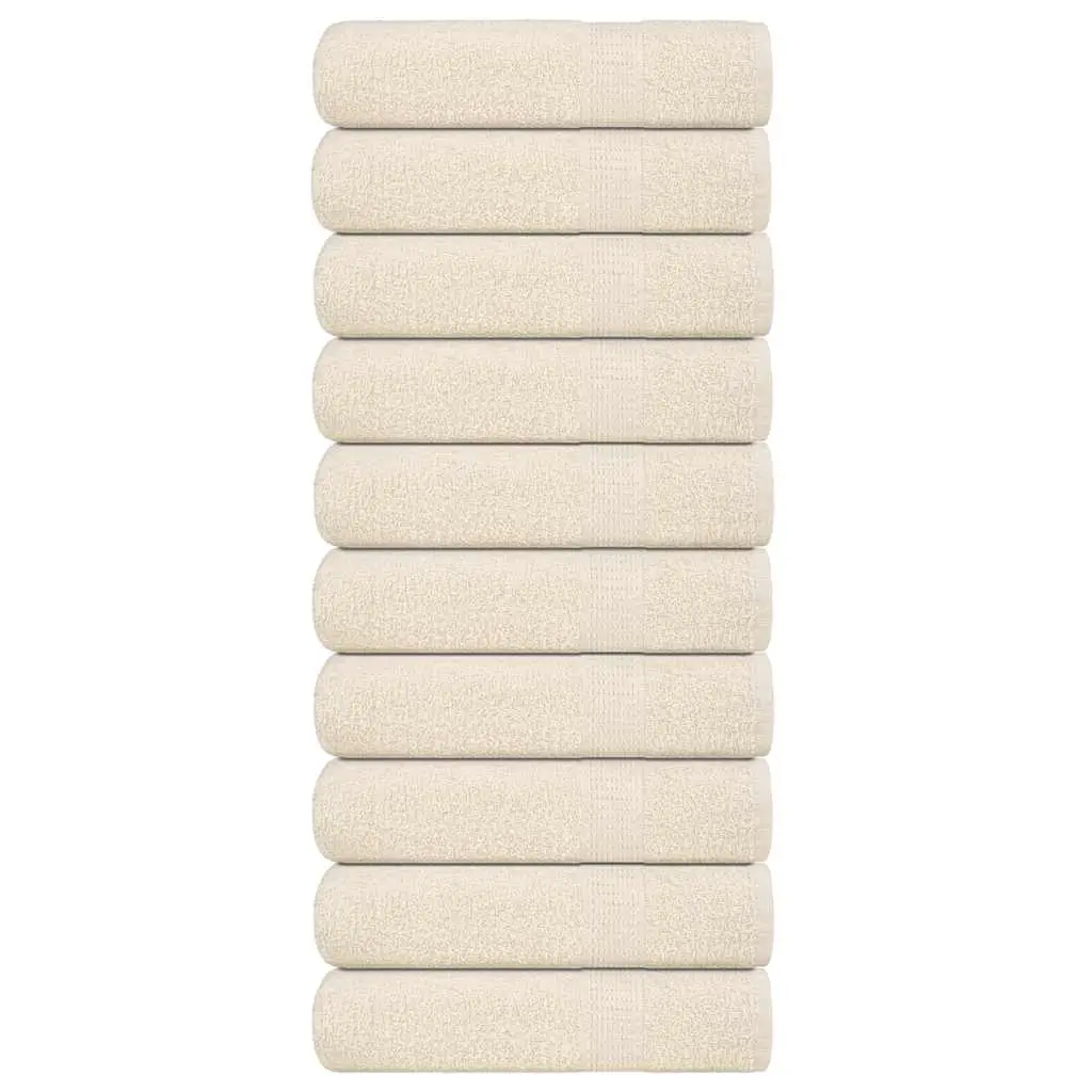 Asciugamani Doccia 10 pz Crema 70x140 cm 360 g/m² 100% Cotone