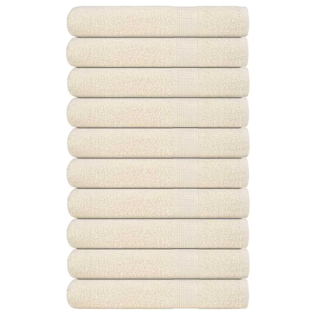 Asciugamani per Sauna 10 pz Crema 80x200cm 360 g/m² 100% Cotone