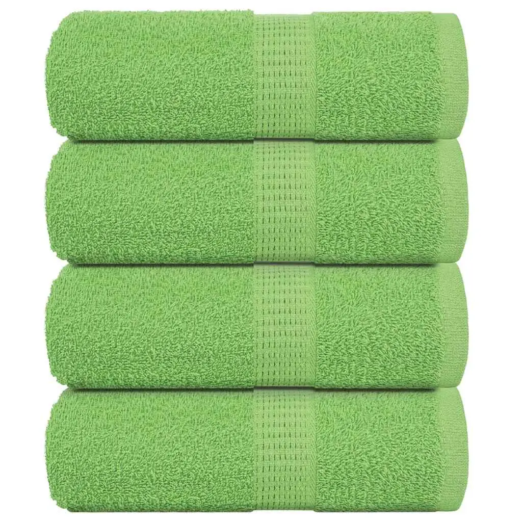 Asciugamani per Sapone 4 pz Verde Mela 30x30 cm 360 g/m² Cotone