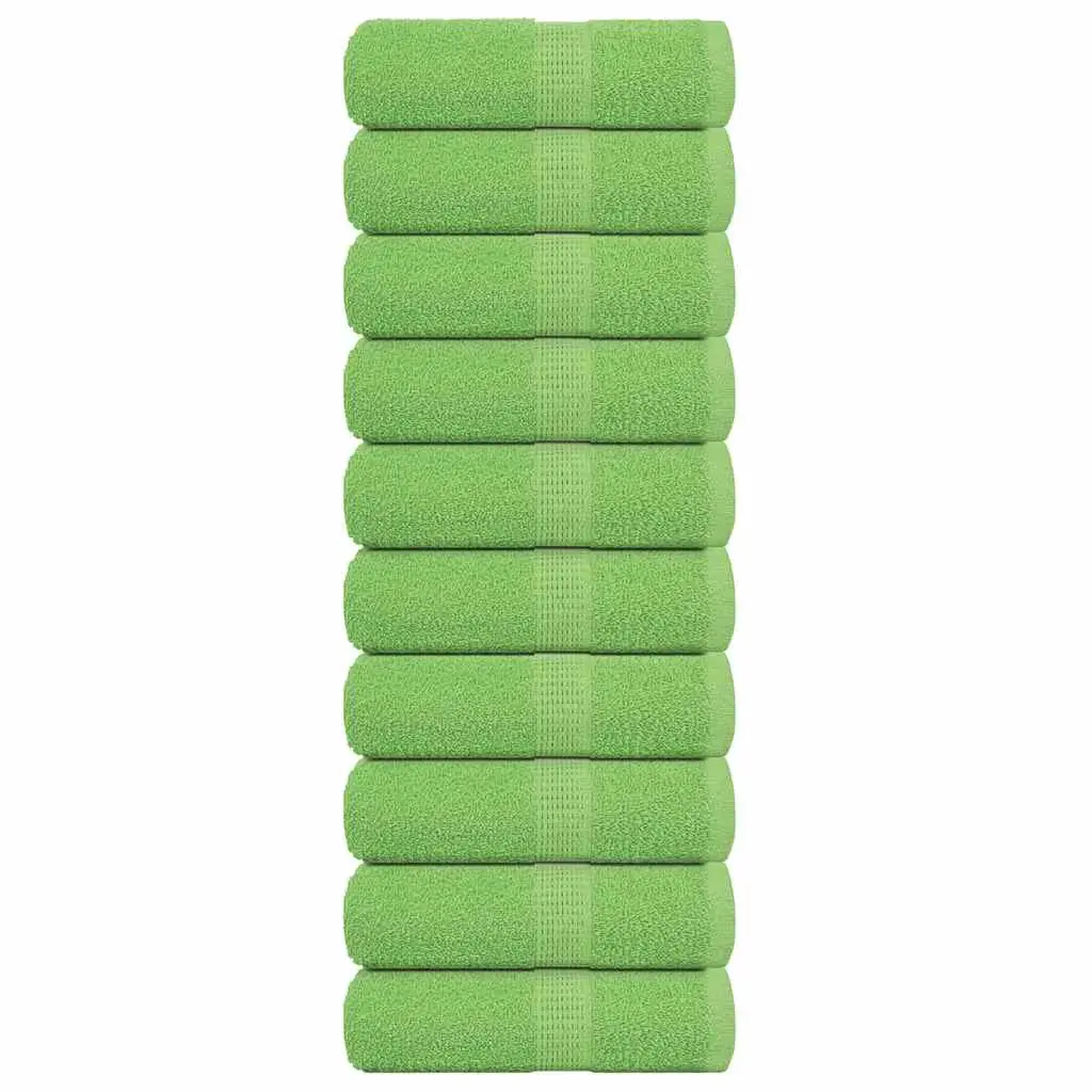 Asciugamani per Sapone 10 pz Verde Mela 30x30cm 360 g/m² Cotone