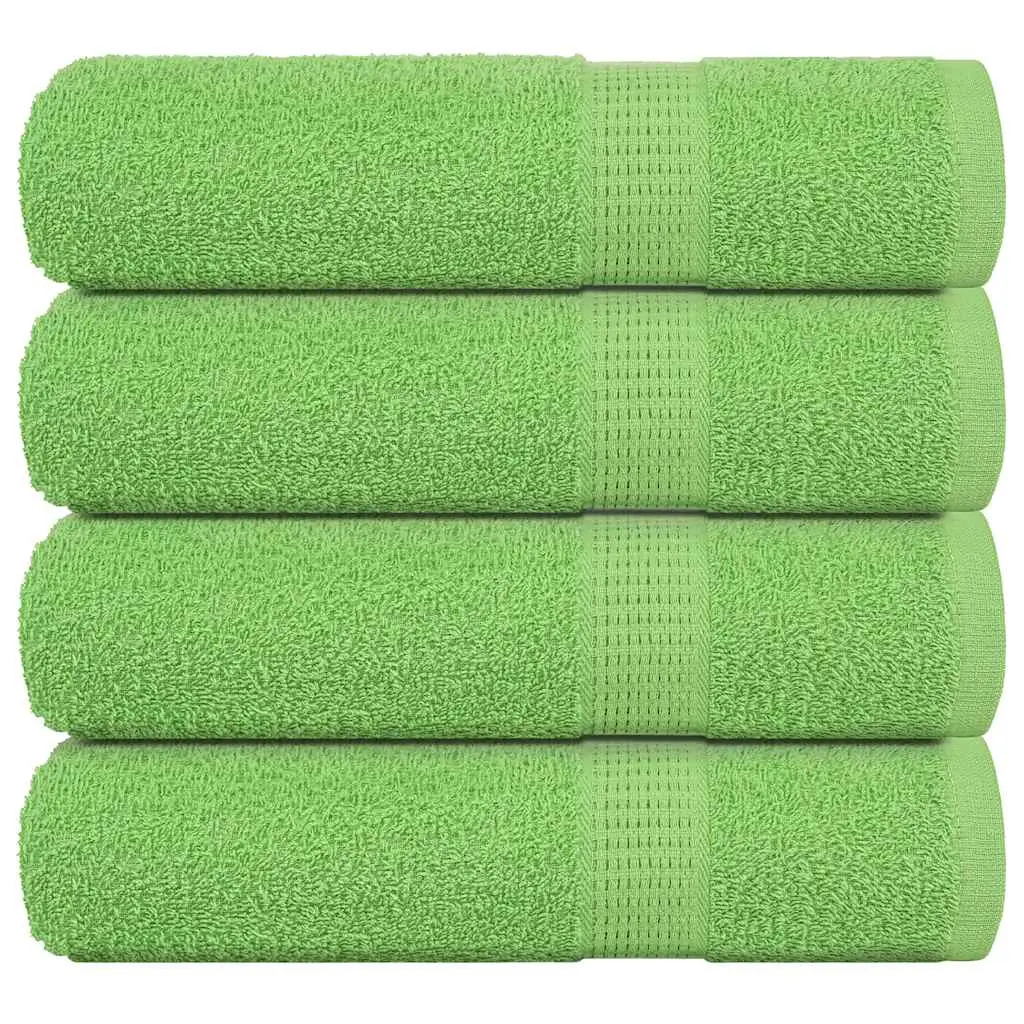 Asciugamani 4 pz Verde Mela 50x100 cm 360 g/m² 100% Cotone