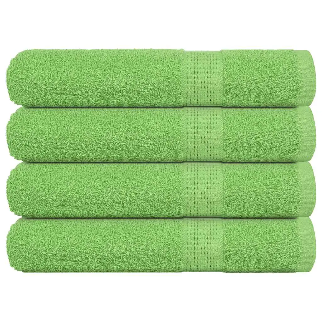 Asciugamani per Sauna 4 pz Verde Mela 80x200 cm 360 g/m² Cotone