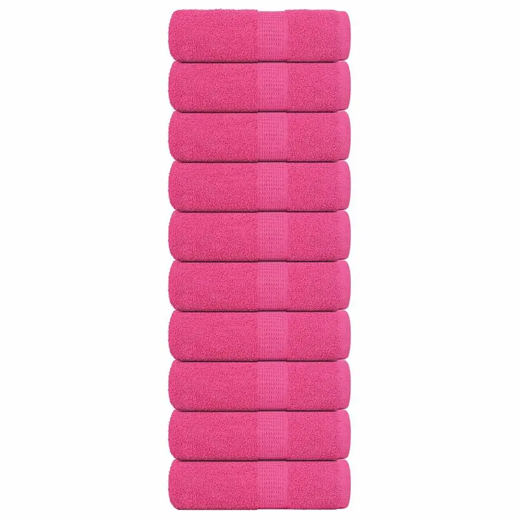 Asciugamani Ospiti 10 pz Rosa 30x50 cm 360 g/m² 100% Cotone