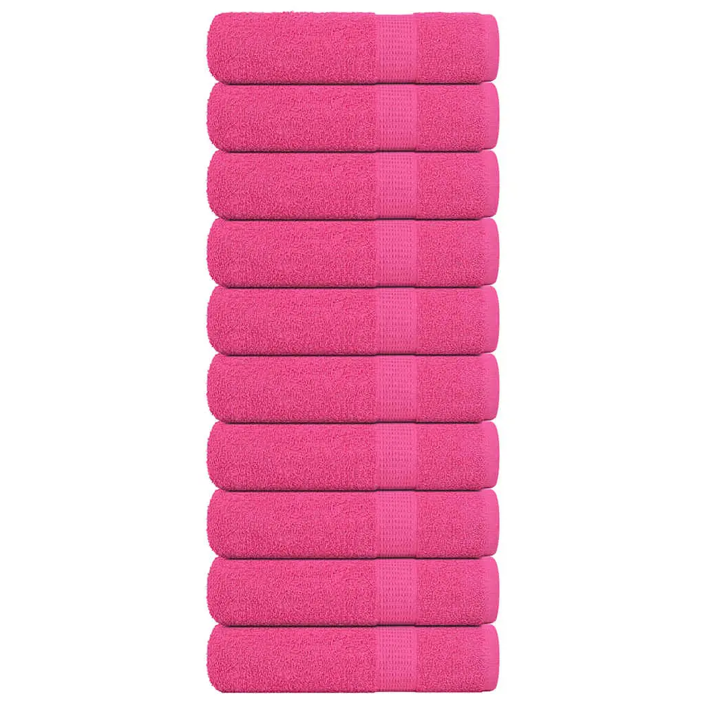 Asciugamani Doccia 10 pz Rosa 70x140 cm 360 g/m² 100% Cotone