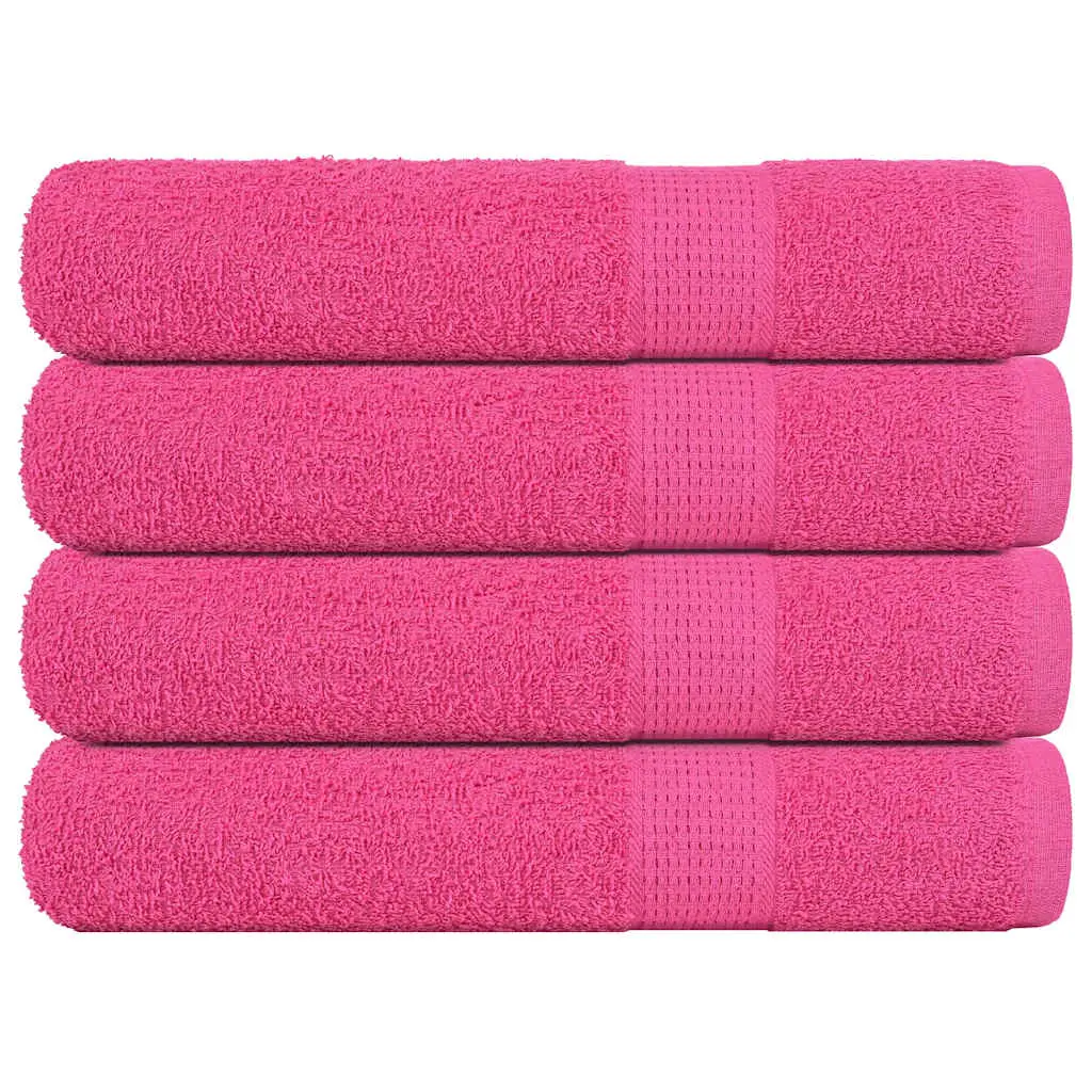 Asciugamani per Sauna 4 pz Rosa 80x200 cm 360 g/m² 100% Cotone