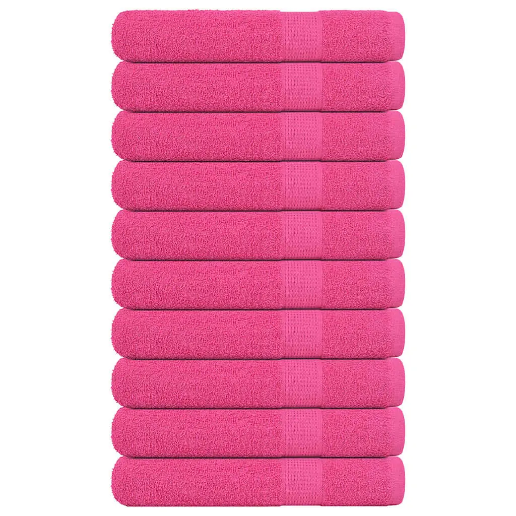 Asciugamani per Sauna 10 pz Rosa 80x200 cm 360 g/m² 100% Cotone