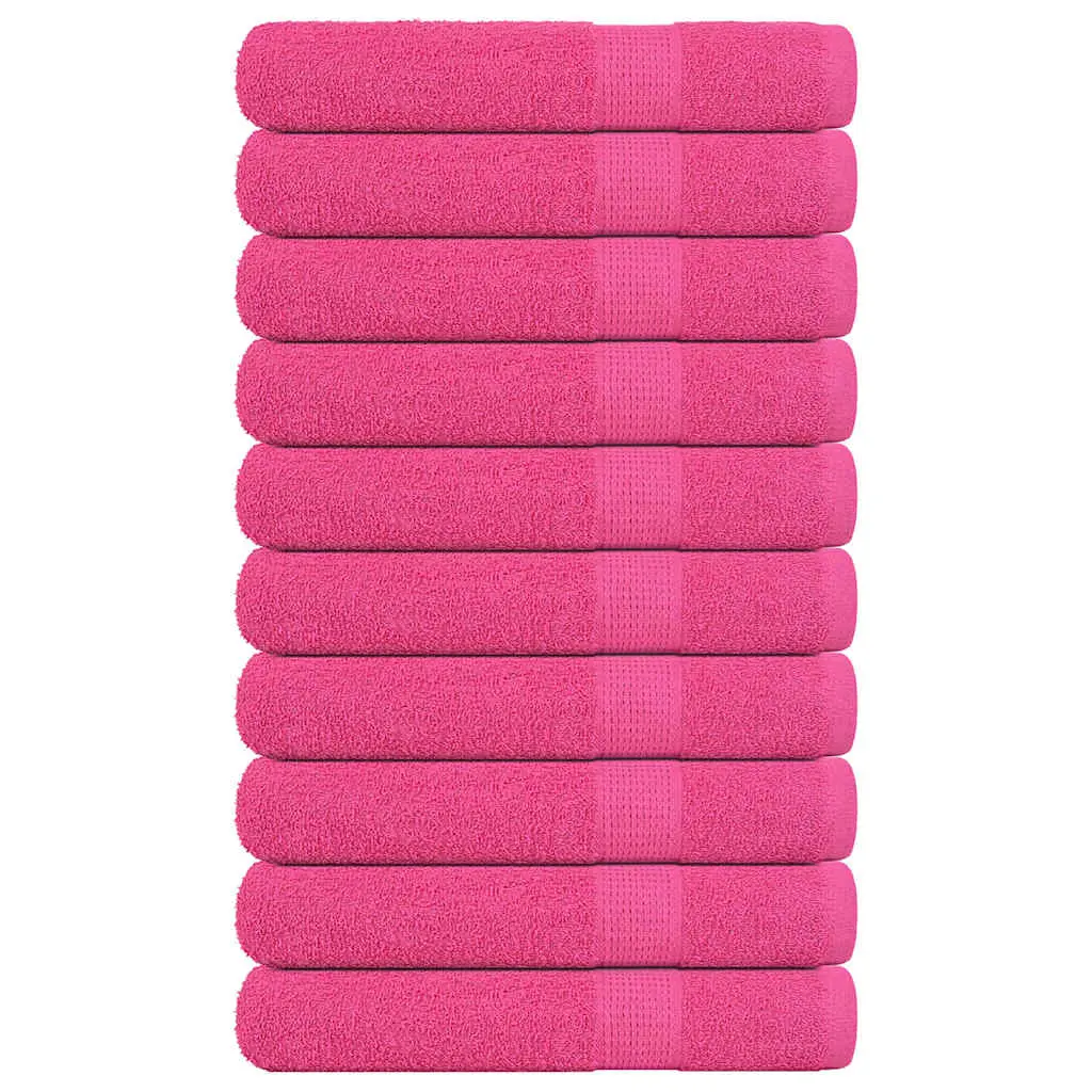 Asciugamani 10 pz Rosa 100x200 cm 360 g/m² 100% Cotone